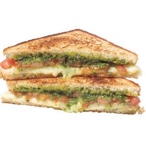 Pesto And Tomato Grilled Cheese