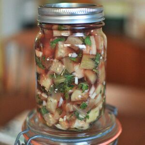 Pickled Eggplant with Mint and Garlic Recipe