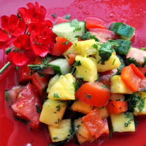 Pineapple Red Pepper and Cucumber Salad Recipe