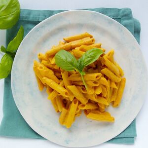 Pink walnut pasta