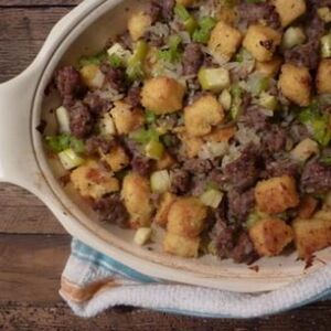 Polenta, Sausage, Apple Stuffing