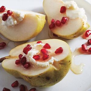 Pomegranate with Pears and Goat Cheese