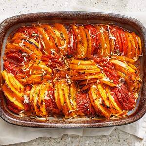 Potato-Tomato Gratin With Horseradish