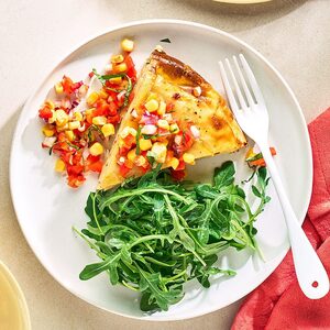 Potato frittata with pepper salsa