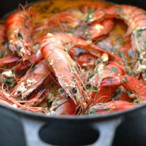 Prawns With Lemon, Chili, Garlic & Feta