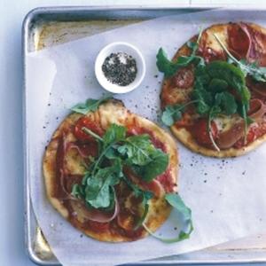 Prosciutto, Bocconcini And Tomato Pizzas