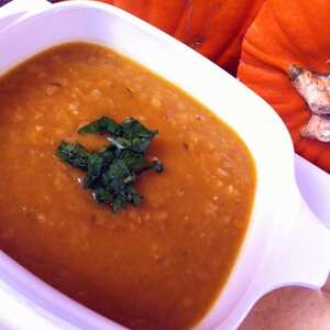 Pumpkin and Lentil Soup