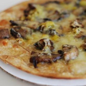 Quick Mushroom Leek Lunch Pizza