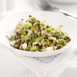 Quinoa, lentil & feta salad