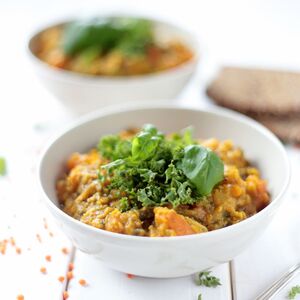 RED LENTIL AND SWEET POTATO STEW