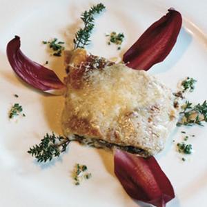 Radicchio Strudel With Fontina Cheese