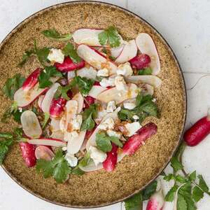 Radish, Goat Cheese, and Cilantro Salad