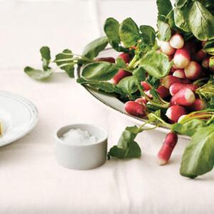 Radish With Butter And Sea Salt And Radish Greens Salad