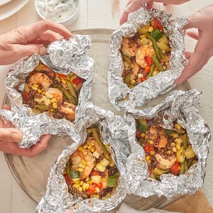 Recipe: Grilled Shrimp and Vegetable Grain Bowls