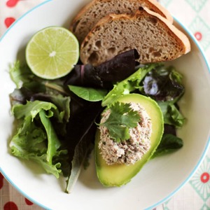 Recipe: Cilantro-Lime Sardine Salad in Avocado Halves