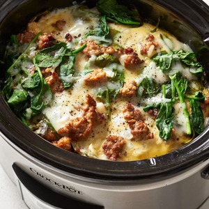 Recipe: Slow Cooker Sausage and Spinach Breakfast Casserole