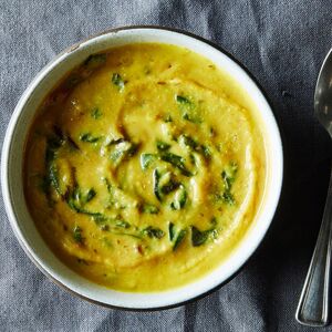 Red Lentil Soup with Beet Greens