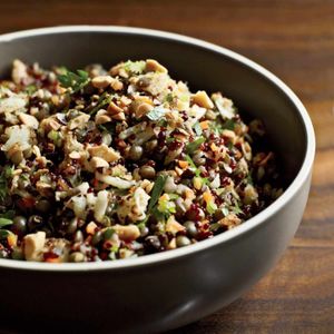 Red Quinoa and Lentil Pilaf