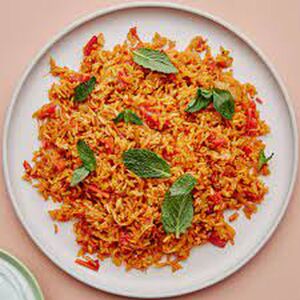 Rice with Peas cooked in tomato sauce