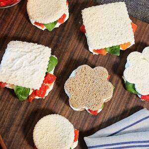 Ricotta, Basil, Tomato Tea Sandwiches