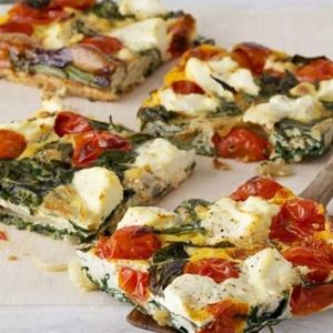 Ricotta, tomato & spinach frittata