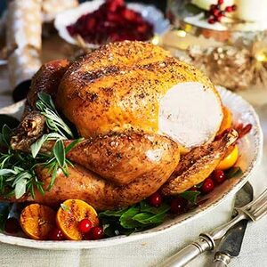 Roast turkey with lemon & garlic