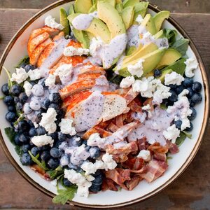 Roast Chicken Salad with Avocado and Blueberries