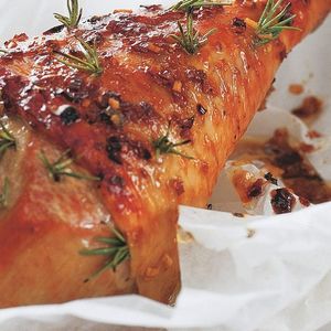 Roast turkey leg with garlic & rosemary