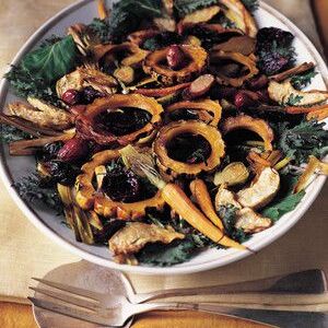 Roasted-Vegetable Salad with Garlic Dressing