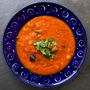 Roasted Eggplant and Tomato Soup