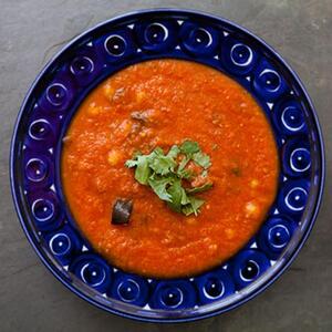 Roasted Eggplant And Tomato Soup