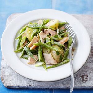 Runner bean, smoked trout & potato salad