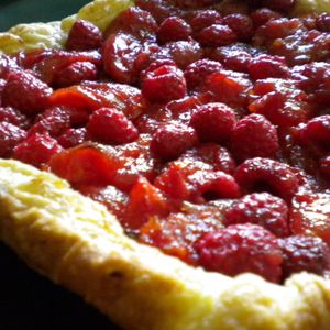 Rustic Raspberry Tomato Tart