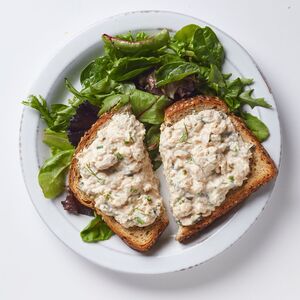 Salmon Salad Tartine & Mixed Greens