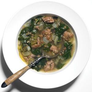 Sausage, Lentil, and Kale Soup