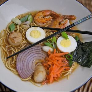 Seafood Ramen Noodle Soup