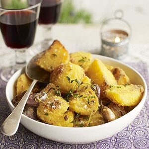 Semolina roast potatoes with garlic & thyme