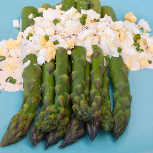 Serious Salads: Asparagus with Dijon Mustard Sauce and Chopped Hard Boiled Egg Recipe