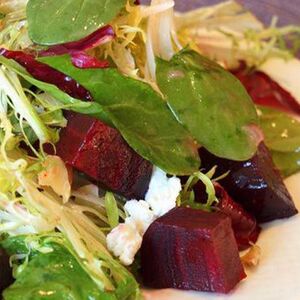 Serious Salads: Roasted Beet Salad with Goat Cheese, Walnuts and Honey Dijon Vinaigrette Recipe