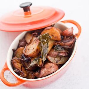 Simple Stir Fried Red Potatoes And "Lunch"