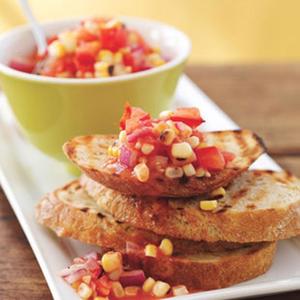 Smokey Corn And Tomato Bruschetta