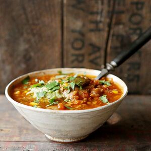 Smoky Red Lentil & Poblano Chili Soup