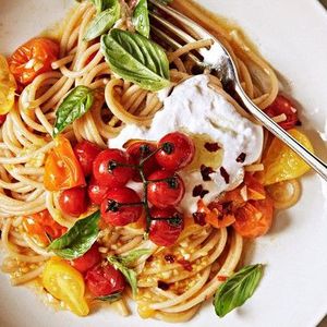 Spaghetti with Tomato Saute