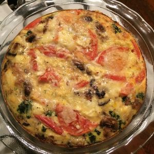 Spinach, Tomato, and Mushroom Quiche