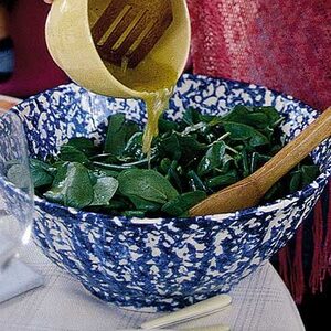 Spinach & green bean salad