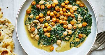 Spinach & chickpea dhal