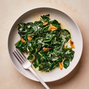 Spinach With Garlic and Crème Fraîche