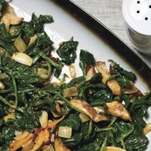 Spinach with Shiitake Mushrooms