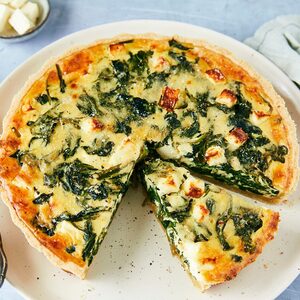 Spinach & feta quiche