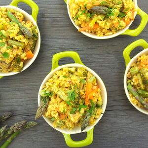 Spring Vegetable Paella [vegan]